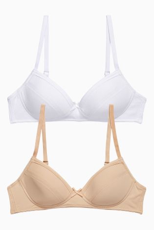 Nude/White Trainer Bras Two Pack (Older Girls)